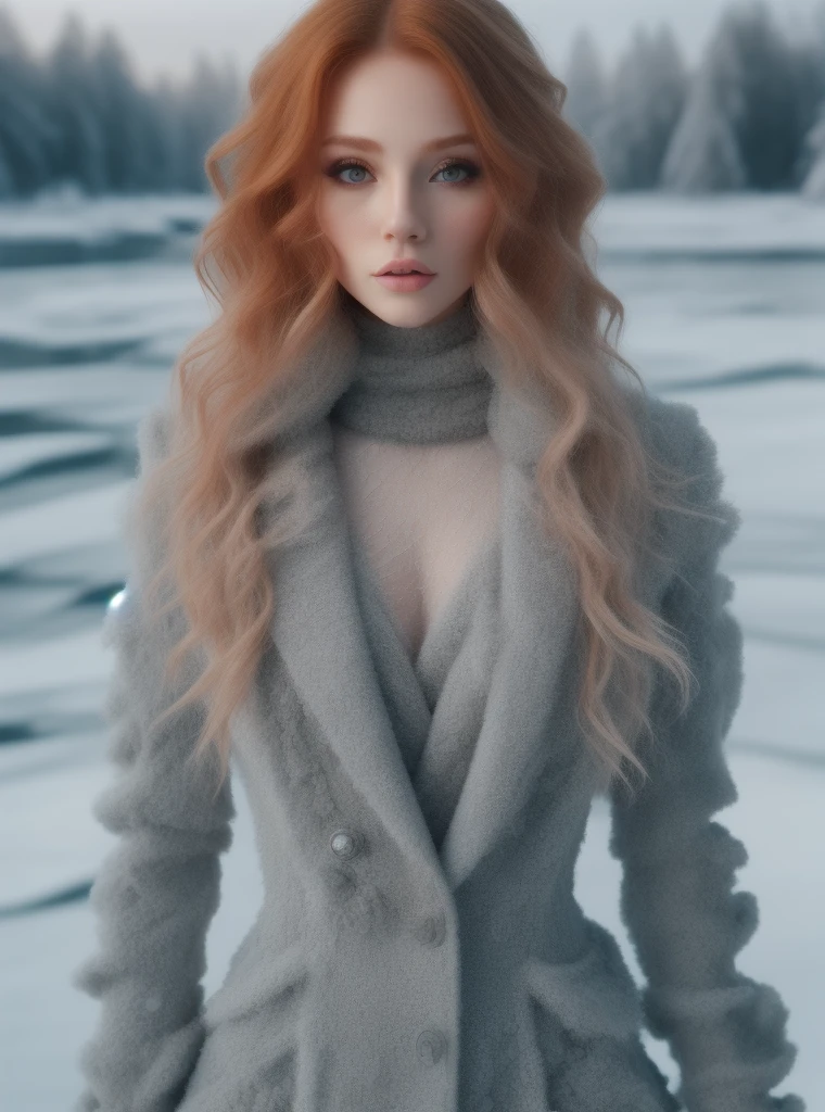 professional photo, 1girl, posing, ginger long wavy hair, office suit made of ice and frost, IceFashion, complex park background
8k uhd, dslr, soft lighting, high quality, (intricate details:0.9), (hdr, hyperdetailed:1.2)