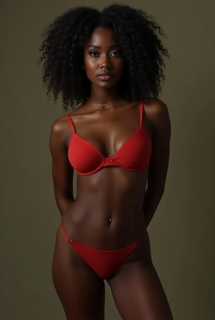 Create an image of a naked black Brazilian woman