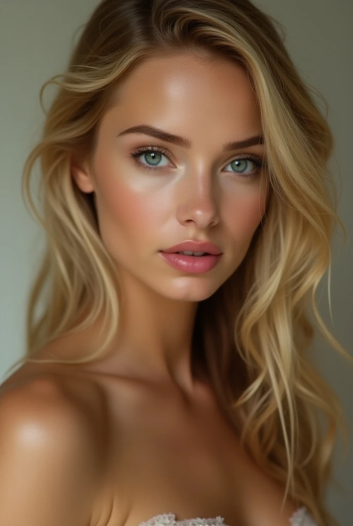 a beautiful jeune girl, 4k, ultra détaillé, blonde yeux vert , Fumée, visage expressif et magnifique, long cils, Sexy, maquillage impeccable,peau brillante,jeune en linguerie sexy rose 
