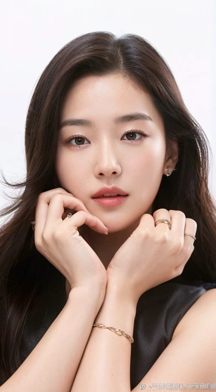 A close up of a woman with long hair wearing a black dress, song hye - kyo, lee ji - eun, lee ji-eun, female actress from korea, heonhwa choe, hwang se - on, jinyoung shin, park ji-min, sangsoo jeong, cute korean actress, shin min jeong, gongbi, kwak ji young.
Masterpiece, ultra detailed, realistic, photo realistic, high detail RAW color photo, professional photograph, extremely detailed, finely detail, lens flare, Dynamic lighting, 8K, RAW Photo, Best High Quality, Masterpiece: 1.2, Ultra HD: 1, High Detail RAW Color Photo, Pro Photo, Realistic, Photo Realistic: 1.5, Live Photo, Super detailed, Masterpiece, Real Skin, Realistic Skin, Realistic HD Eyes, Highly detailed Eyes, Perfect Eyes, Perfect face, Perfect fingers, extremely detailed face, extremely detailed eyes, extremely detailed skin, perfect anatomy.