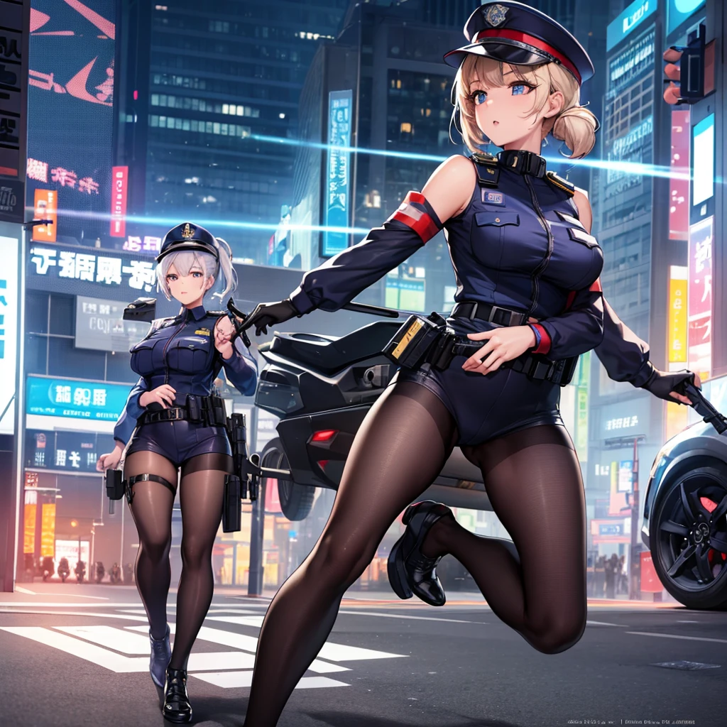 Highest quality，Excellent details， Super Power Factor  ，Japanese female police officers，Future female police officers，Sexy female police officer，Model Diagram， dynamic poses， Rugged Expression ，Critical Eyes，Masked， She's Sexily Dressed , Futuristic Police Uniforms ，彼女はPolice carの前に立っていました，Rugged body，Sexy and powerful，Detailed Abs，Detailed muscle lines，Strength，Sweaty，Night of，Tokyo，Tokyoの街中：1.5，TokyoNight of景の背景，At night， neon light，Science and technology sense，future technology， Highly Detailed Cyberpunk Style， cyberpunk style person ：2.0，Sexy police uniform：2.0，police hat，Put on a police hat，Electric baton，With a gun:1.5，Guns of the Future，，Wireless Devices：1.5，handcuffs：1.5，Police car：1.5，未来のPolice car，（ extremely detailed body ， Highly Detailed Face ， of the highest quality and best：1.2） ，very sexy，facade，  full body lesbian ，View from below，View from below, translucent， WATCH VIEWERS ， with dropped shoulders ，bare chest，  The Reveal Panties ， I can see my panties ， Highly Detailed Panties ，， Tokyoの街並み，Tokyo市，Tokyo，（（：1.5）），（（Sexy police uniform：2.0）），（（open stockings ：2.0）），（（Super hot and sexy：1.5）），（（ Holding Leather Whips on Both Hands ：2.0）），（（With a gun：2.0）），（（ Tokyoの街並み at night：2.0）），（（：1.5）），（（Police car：2.0）），（Full Body Photography：2.0），（（Night of：2.0）），（title：2.0），（ clevis：2.0），（（ Detailed Needles ：2.0）），（（Harmonious body proportions：1.5）），（（Normal limbs：2.0）），（（Normal finger：2.0）），（（Detailed eyes：2.0）），（（Normal eyes：2.0）），