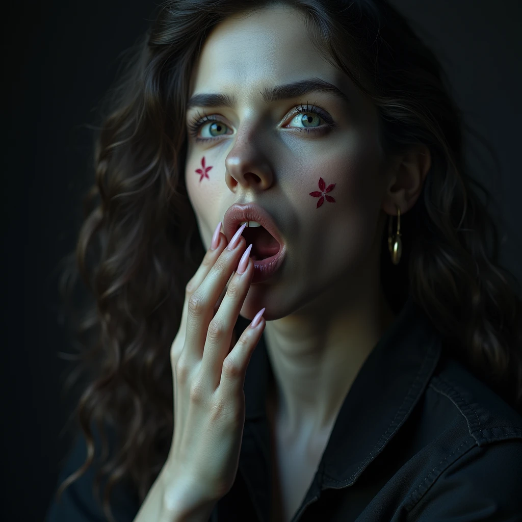 32K ExtremelyDetailed ProfessionalPhoto of AV Idol's Finger sucking