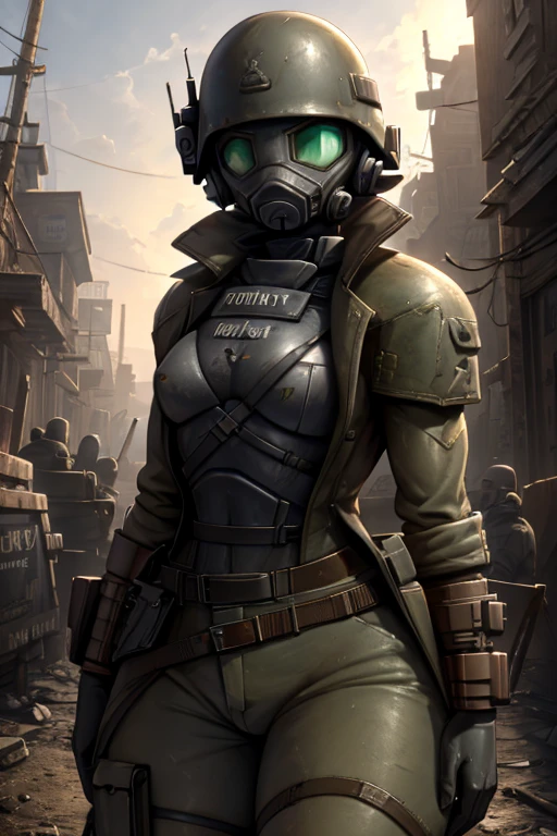 Government soldier ,  from a post-apocalyptic world