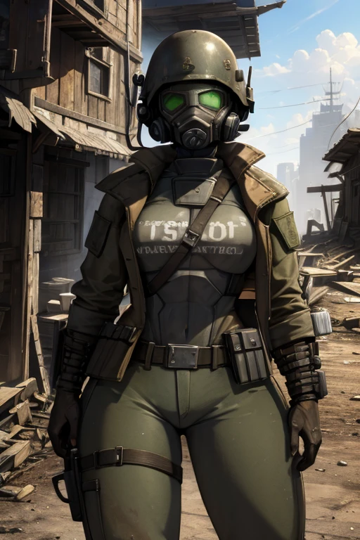 Government soldier ,  from a post-apocalyptic world