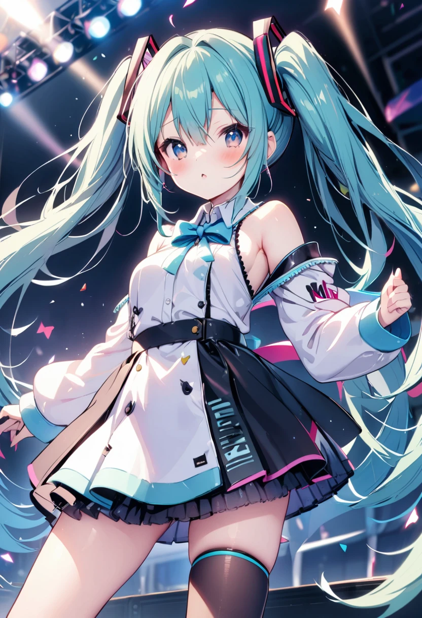 1 girl,solo,Sweet Mix XL,Hatsune Miku,music stage,