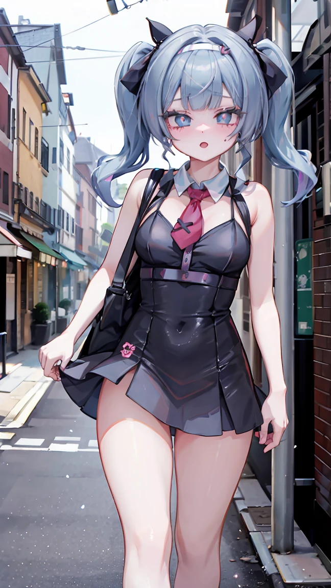 hatsune miku,sailor_dress,walking down the street