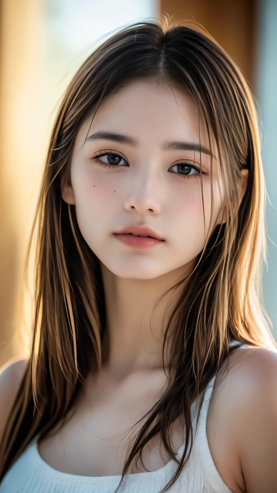 (8k, RAW Photos, best quality , Kampala:1.1), (超Realisticな:1.4),(Realistic, Realistic:1.3), 18 years old, teenage, Face, Baby anese Beauty, sexy costume, (( upper body:1.3)), (Gaze at the viewer:1.2), (Beautiful small face, beautiful eyes, High nose, Moisturizing Lips, cute colored lip gloss :1.2), ( toned waist ), ((Beautiful breasts)), ((Beautiful Skin)), ( body line like a model), (((Japanese and European half ))), ( detailed eyes and faces that resist tentacles:1.3, Professional photography, Accurate Shadows), ( Perfect Anatomy:1.2)