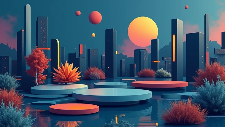 background solid abstract futurist