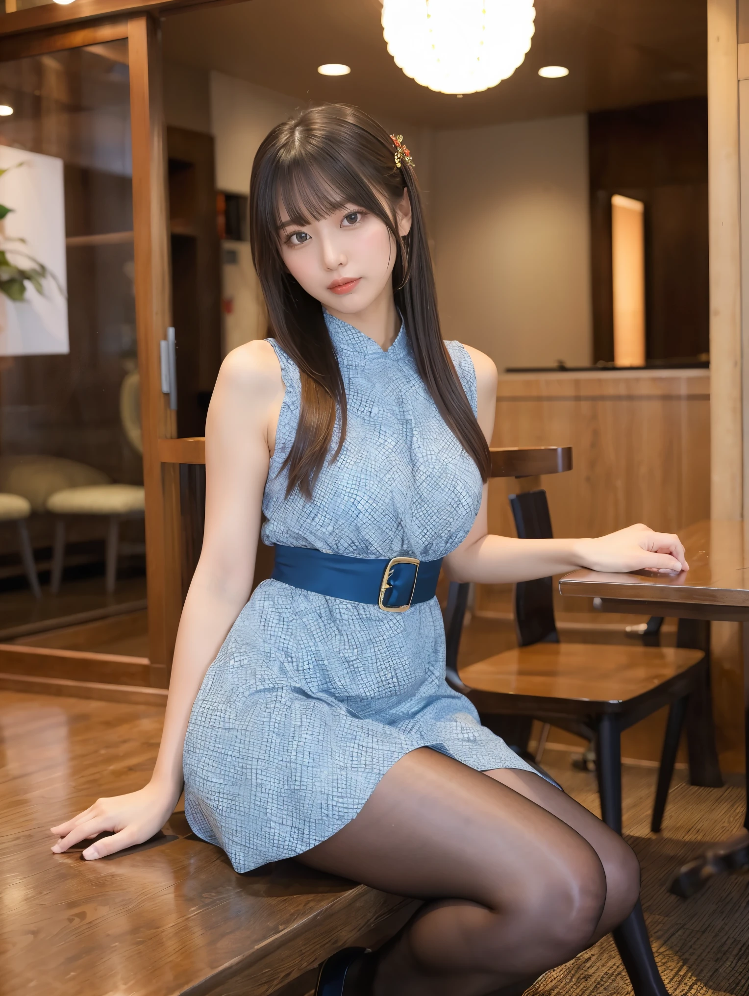 (RAW Photos:1.2), (Realistic:1.4),Beautiful detailed woman,非常にfine grainと顔, fine grain, Very detailed,High resolution, Very detailed,highest quality,Raise your consciousness,Unified,8k wallpaper,masterpiece,highest quality,1 female,alone,rich,Whole Body Ezbian,（Slightly thicker:0.9),Toned figure,,Tight waist,alone,（mini skirt dress,High heels）,Ponytail,A kind smile,A dignified atmosphere,black eye,Realistic,Messy room、Magazines galore:1·5