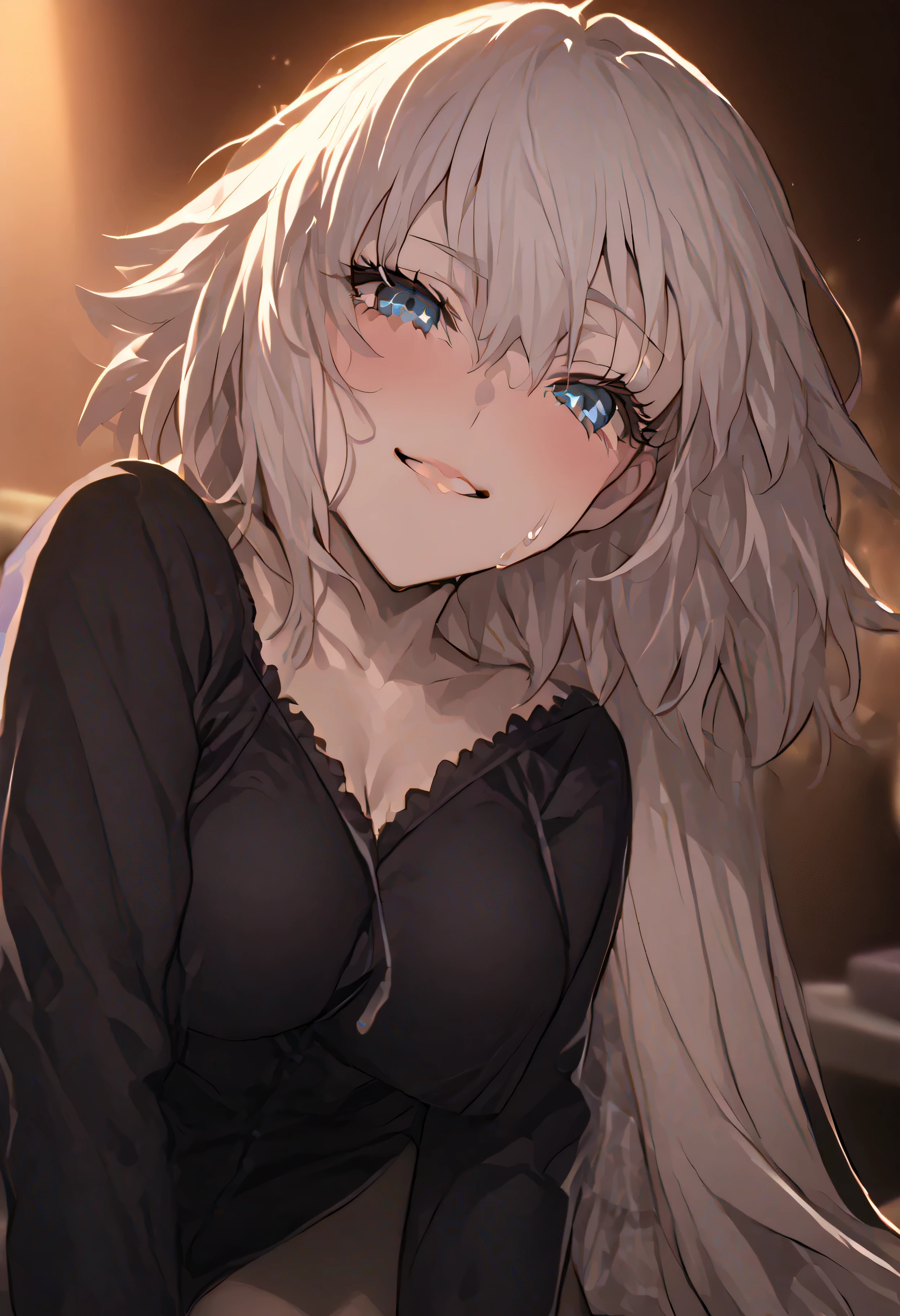 NSFW High Quality、 best quality 、 Highly Detailed CG Unity 8K Wallpaper 、masterpiece、Super detailed、 super detailed illustration、 detailed beautiful faces、Detailed beautiful eyes、Big Breasts、Big Ass、glamorous body、  Jeanne Horta  (destiny) ((My slave))(Metal Color) ( so embarrassing) (  vulgar underwear)(sweat)( slaves sown by me ) smile、 beautiful eyelashes 、((pure love)) (Casino VIP room ) ( stores semen in test tubes)