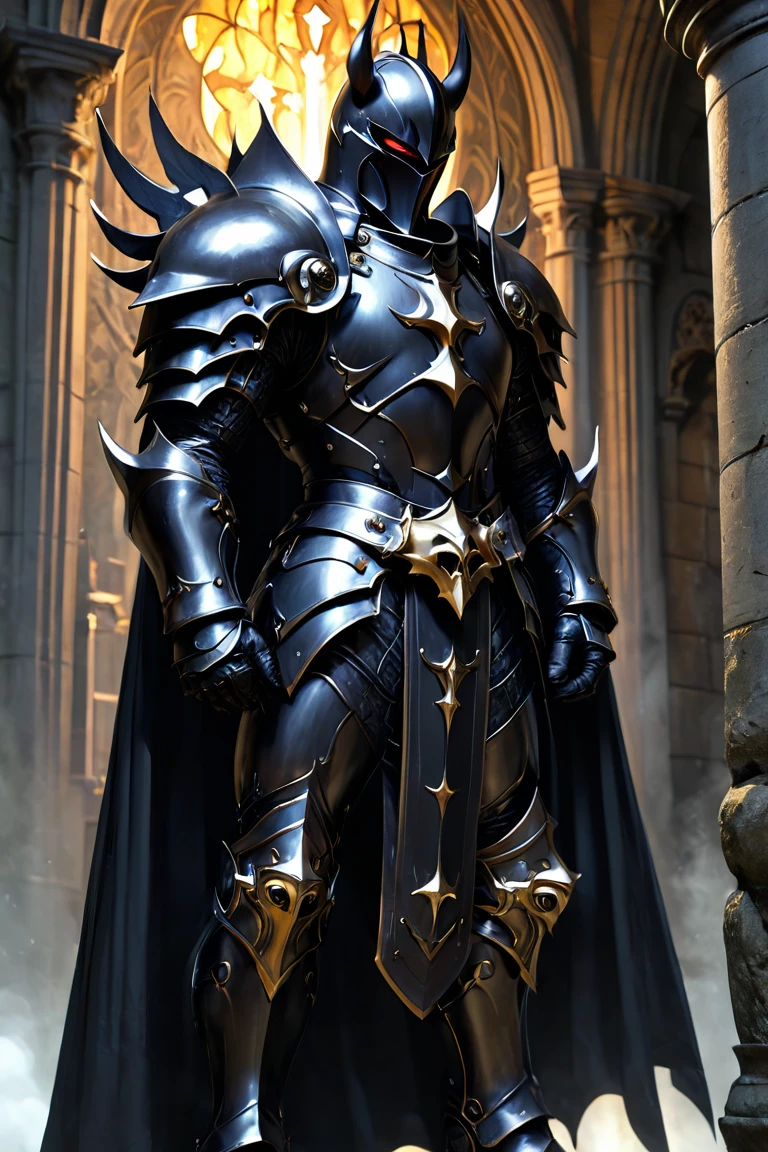 darkHeavyarmorknight darkPaladin Templar darkKnight Fetish male men gay darkevil darkPaladin dark style