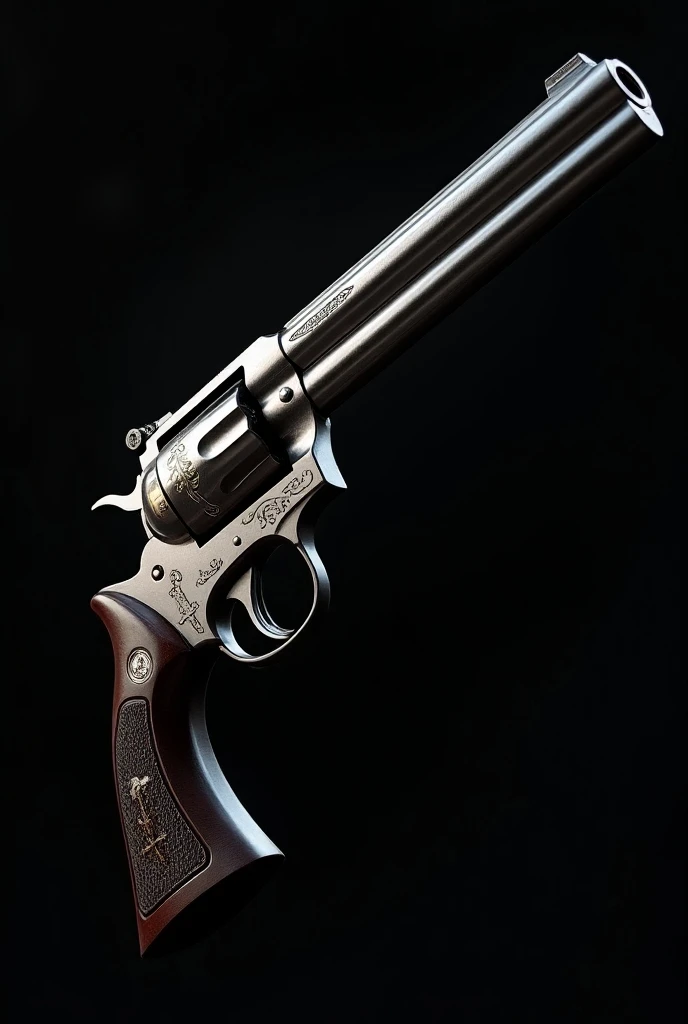 Revolver handgun with 4k hd graphics