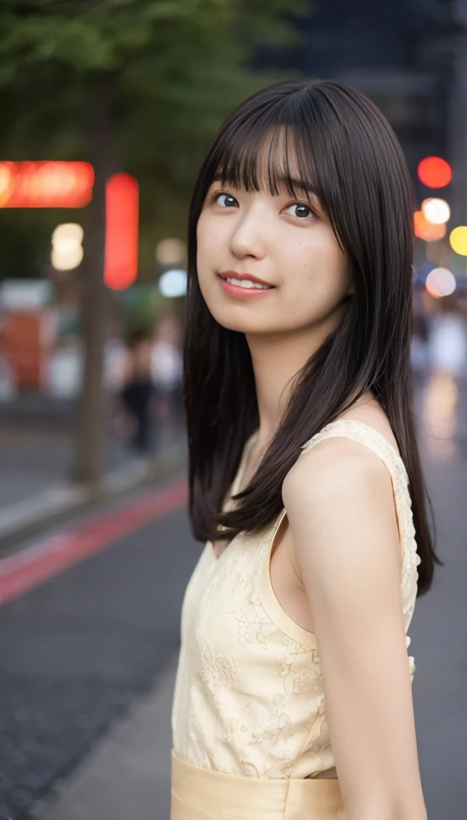  Beautiful Japanese Women Photos, smile, 20 years old, Oil,  medium hair＆Hair straightening balm:1.55, (photo Realistic:1.4), (hyper Realistic:1.4), (Realistic:1.3), ( Smoother lighting :1.05), (Improving the quality of cinema lighting:0.9), 32K, 1 person,20 years old, Realistic lighting, Backlight, The light is directed at you,  ray tracing, (Bright light:1.2), (Improved quality:1.4), (Highest quality Realistic textured skin:1.4), fine grain, Detailed face,(smile:0), Symmetrical and precise eyes, (Improves skin texture:1.1),((  very accurate and accurate anatomy  :1.0)), (Improves skin texture:1.1), clean,   glowing skin  , mesh, thin:1.2, (Realistic:1.3),  Realistic Lighting , ( Smoother lighting :1.05), 32K,  one Japanese woman , fine grain, Detailed face, ( film grain:1.1),( highlight your body lines:1.1),  High Resolution ,  natural look , Kind eyes, Improves hair quality, Subtle light and dark, Transparent muscles, Graceful posture,  beautiful eyes,  sharp details, Soft light reflection, Beautiful contours, Delicate skin tones, Thin hair type, cute Japanese woman pictures， Cute Club Girl Standing Under Street Lights {x} Perfect Body :1.4,   Slim Abs   :1.3, ((Dark brown hair, Small breasts:1.2)),  Short Lace Dress ,   lace panties ，Full Body,  In the Rain、Stand under a streetlight , red light district ,  