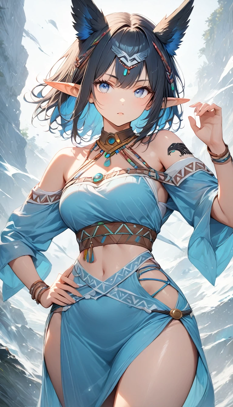 (tiny village with crowds of tiny people: 1.2), (tiny crowds of people from above: 1.5), (crowds:1.2), (a tiny village with crowd of adventurers on a tiny hill in front of the breasts of a giantess: 1.2), a giantess looming over tiny adventurers on a tiny hill, (tiny adventurers: 1.1), (crowds of adventurers on a tiny cliff in front of a girl: 1.4), (crowds of tiny armies on a cliff: 1.5), (height_difference:1.2), (size_difference:1.1), giantess girls in the background, simple background, (dark deep forest:1.1), (giantess:1.1), (collarbone), upper body, giantess girls in the background, multiple girls, (2girls:1.4), (giantess:1.1), deep dark forest, hills, cliffs, tiny village, dark forest, (giantess:1.2), elfgirl, huge shiny breasts, naked, nipples