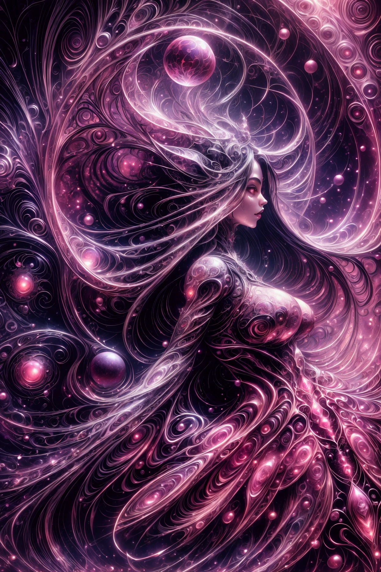 geometric abstract background, Diving Into The Ether Flowing with The Eternal Soul Through Vibration of love, red color and design, esoteric art, depth of field (entangle, mandala, geometric abstract, tangle, entangle), aesthetic, (dynamic angle:1.4), (floating colorful sparkles:1) the most beautiful form of chaos, elegant, a brutalist designed, vivid colors , romanticism, shining in darkness, wavy, symmetrical features, symmetrical vertical miniature design, Paisley pattern, firefly's ,cinematic light, A sexy woman in armor, legendary warrior , A beautiful babe, sex pose, erotic design , erotic face, erotic pose, pore white hair, small tits, big eyes, sexy eyes, body covered with tattoo, red lips, sexy lips, sexy face, naked, erotic, erotic pose, FULL BODY, , glowing light eyes ,cosmic, divine, Biomechanical, masterpiece, best quality, night, mountain, full moon, long black hair, woman, firefly, stars, mysterious cherry blossom tree, pink leaves, high quality, beautiful graphics, high detail