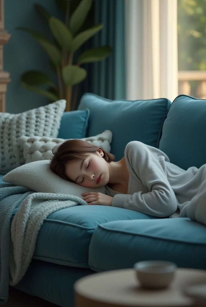 Girl sleeping at night