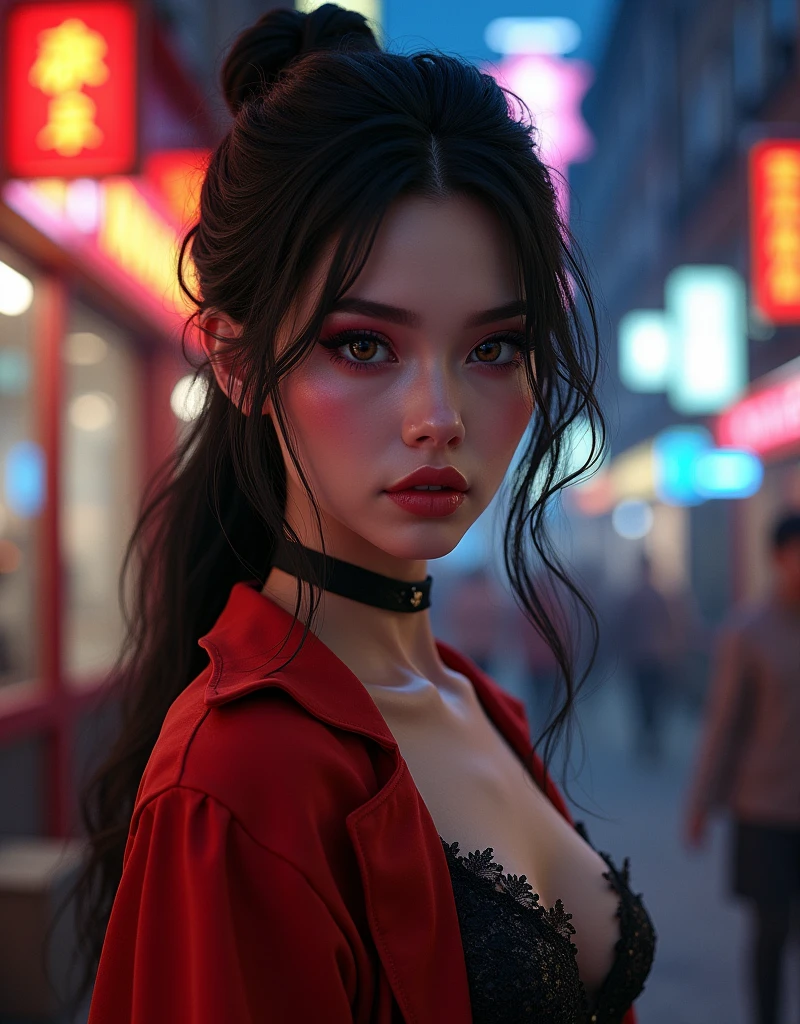 a goth female with dark brown hair, clear skin, hair ornament, black clothing, black beatiful dress, unique dress, long hair, slim dress expressing death,hair ornament with a skull, profile picture, beautiful, digital painting, Impressionist, Surrealism, 4 K, unreal engine, very coherent, lifelike, elegant, ornate, smooth, dreamy,, full shot, close-up, cinematic lighting, volume lighting, glowing, raytracing, concept art, sharp focus, photorealistic, vintage photo, atmospheric, city at night, dynamic, mythical, eerie, detailed, realistiv, best quality --auto --s2