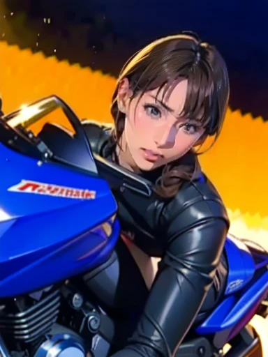  Arraved Female Kamen Rider riding a large 1300cc motorcycle on a truck, Motorsports Photography,  Panning Shots , Motorsports Photography, Makoto Takahashi , Fan art, Jerez, Lorenzo Lanfranconi, Portrait of jerma985, hero, stephan, You Vera , Dynamic action shot ,, Akira