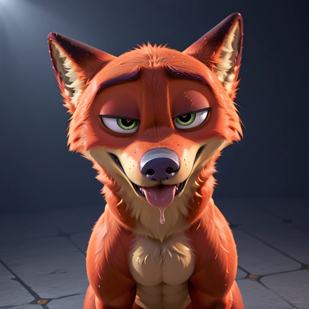 score_9_up,score_8_up,score_7_up,score_6_up,score_5_up,score_4_up,nick wilde, nick wilde from zootopia, front view, , very muscular:1.5, big pectorals, muscular arms, sixpack, abs, prison background, prison, dark background:1.1, by kusunagi, by raccoon21, by virtyalfobo, by blotch, correct proportions, correct anatomy, correct muscles, bare chest, half body, upper body,  detailed eyes, , armpits, lats, ,posed sensually , and his body slightly arched to accentuate his muscular physique,, (shiny body, shiny fur, shiny muscles):1.1, ,hi res,8k hd,, dick, big dick, big balls, fur balls, penis, feral, full hd, hd,, precum dripping, precum,, cum, cumshot, heart eyes, horny face, horny, uncut penis, uncut, wild fox, fox, horse dick,, equine dick, lemons balls, horse balls, huge dick, in prison, medieval prison, sex slave, slave, nick wilde is a slave, giving deepthroat to horse dick, giving deepthroat to dick, giving blowjob, nick wilde giving blowjob to dick, bukkake, hard blowjob, blowjob, deepthroat,