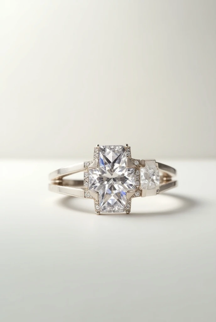 Jewellery inspired by geometry with diamonds