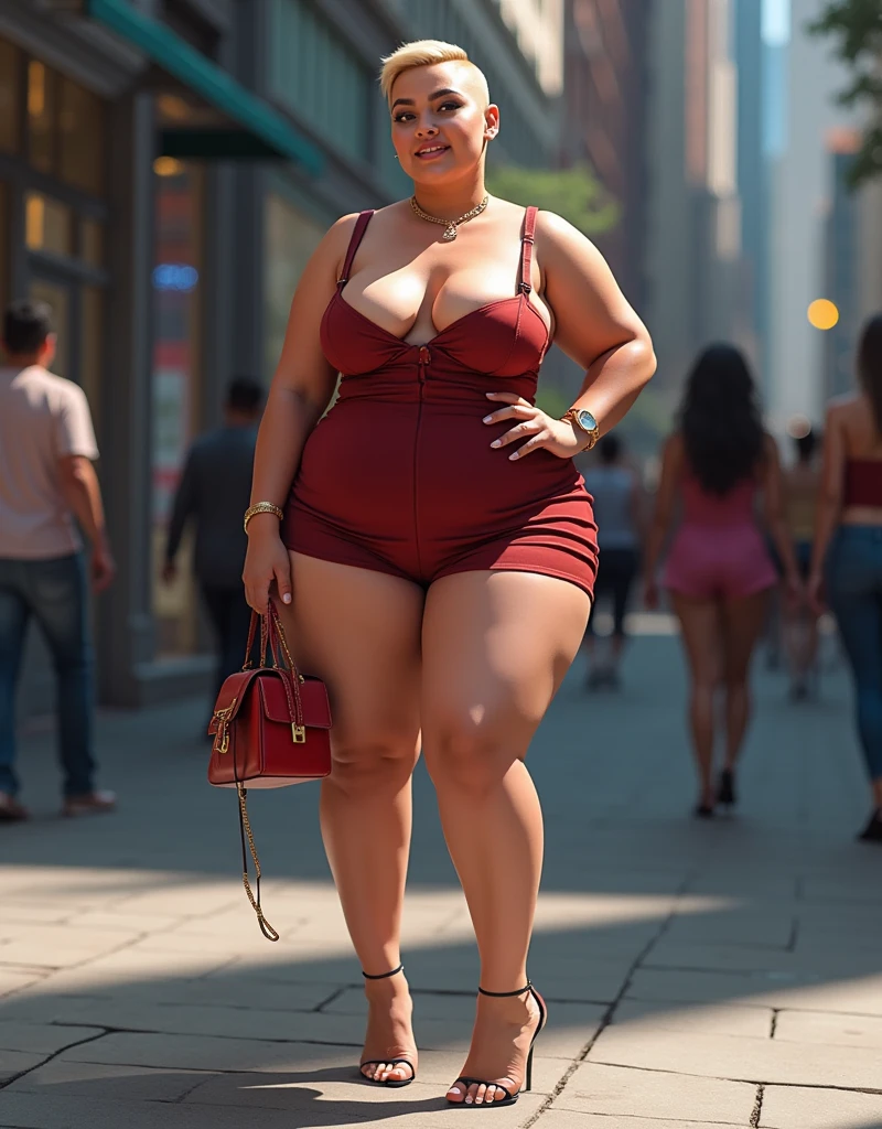 A beautiful young Brazilian girl, with (extremely pale skin:1). (very thick hips:1), (thin waist:1), (very thick thighs:2), (small shoulders:1), (slim body:1.5). wearing a black dress. standing.