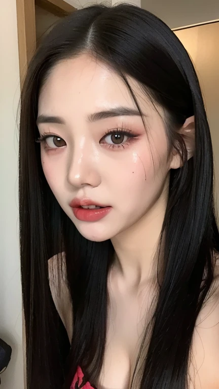 ((Best quality, 8k, Masterpiece :1.3)),  beauty body slim dolls,   1girl,   (rose))).   ultra-detailed face,   highly detailed lips,    detailed eyes,   double eyelids, super large breasts, super large ass, Breasts grab, lust,    Make-up face.    long eyelashes.   ((Black hair straight)).

((Wet skin)),   ((cheer leader)), in the room, Infront door, sex, doggy style, cum, ahegao