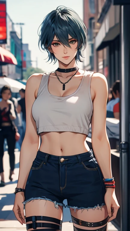 1 Female, Tamaki, short hair, hair between eyes, Street fashion, boyish