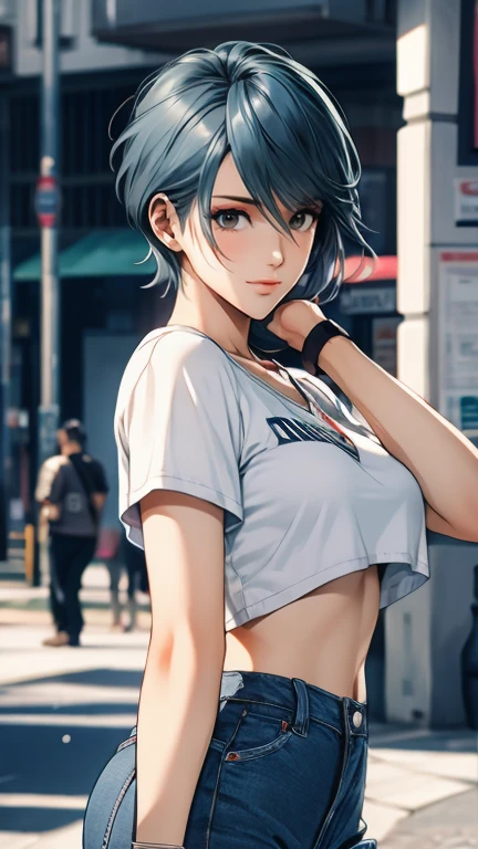1 Female, Tamaki, short hair, hair between eyes, Street fashion, boyish