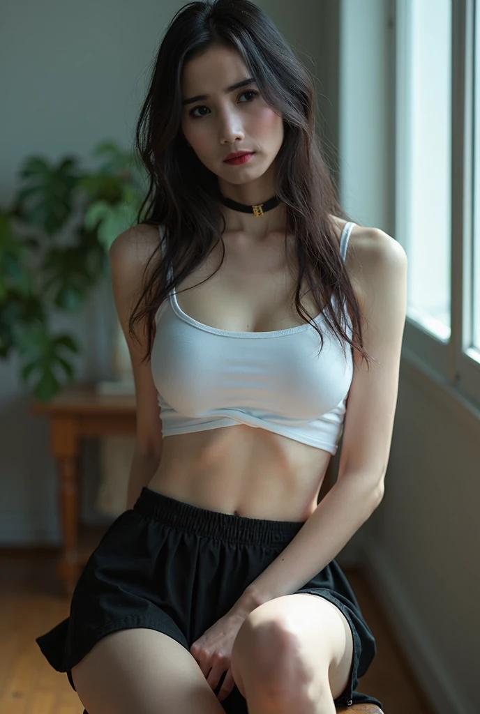 (photo Realist: 1.4), (hiper Realist: 1.4), (Realist: 1.3), (Smoother lighting: 1.05), (Improving the quality of film lighting: 0.9), 32K(Aumentar a beauty da textura da pele: 1,1, Better quality, (beauty), masterpiece, Physically Based Rendering, Ultra-high resolution, masterpiece, best quality, whole body, girl standing in shorts, Cropped tops, 露Umbilical cord装和金色短发, Umbilical cord, beauty face, Large Breasts