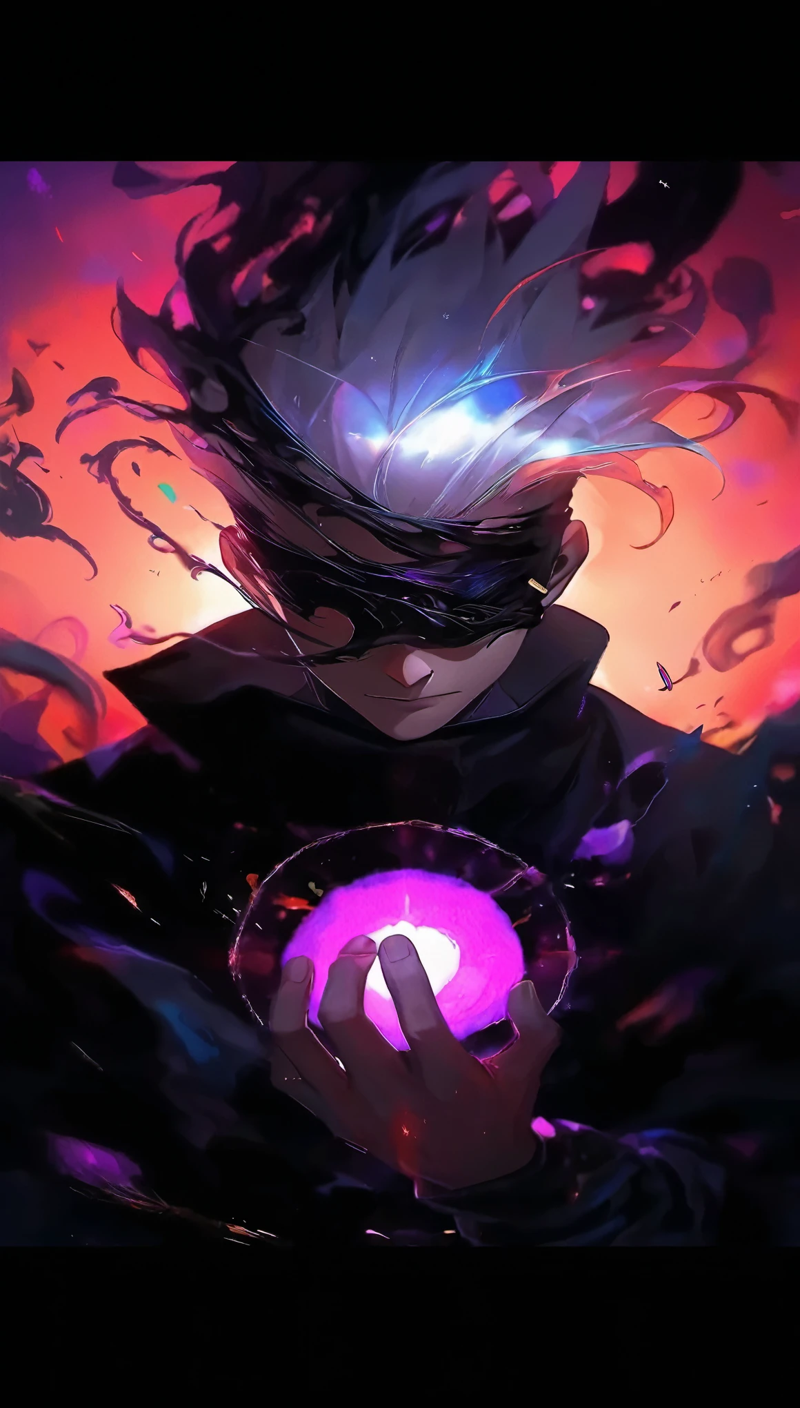 anime, anime art, black hair, purple eyes, purple background, black hair, black eyes, black hair, black hair, black hair, black hair,, best anime 4k konachan wallpaper, anime art wallpaper 8 k, anime art wallpaper 4k, anime art wallpaper 4 k, ghastly, ufotable art style, anime wallpaper 4k