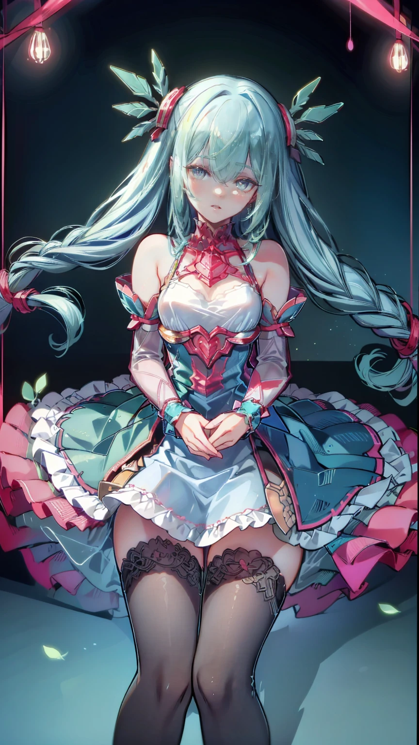 masterpiece,  best quality ,  very detailed, (Illustration, Official Art: 1.1),  1 girl, (((light blue Long Hair)))), (((light blue Long Hair))),  light blue hair ,, Long Hair (()) , Cute face, Big Eyes, masterpiece,  best quality , ((( cute and colorful decoration )))), wonderful,   Beautiful Detailed Eyes Kneeling with Hands Tied ,  short bang  ((( Little Delicate Girl )))), Tears (True beauty: 1.2),  Depth, Dynamic Angle,,, Affectionate smile, (True beauty: 1.2), ( small single girl model : 1.2),) ( flat chest), The beautiful girl in Lace top and leggings is sitting astride a pile OF SKELETONS IN THE CENTER OF THE PICTURE... There are multiple  cartoon storyboard s in the background, cbt, (masterpiece,  best quality : 1.2),  1 beautiful girl,  cartoon storyboard : 2, leggings, axisymmetric : 2,, resounding, cbt, hold, colorful, trembling, juice,  spray , Long Hair, Lace top, Torogao
