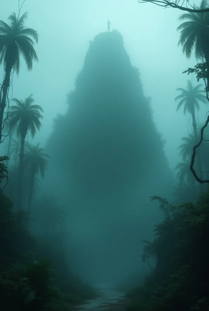 A tropical island wrapped in dense fog, known for being haunted.