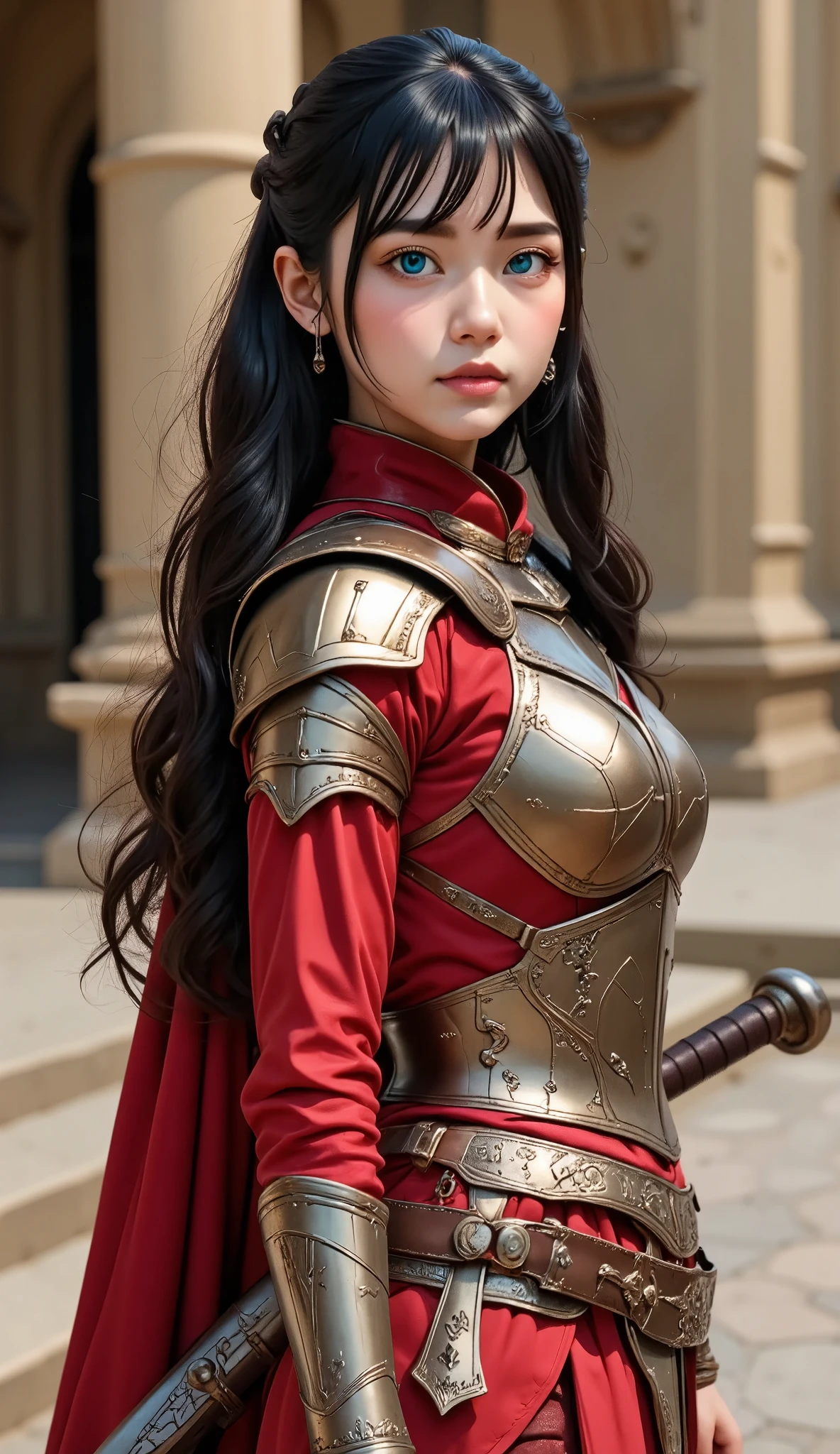 Dragon Quest 3、Woman warrior、Wearing tattered red armor、Glamour、Armor is destroyed、Wounded、Crippling、HP remaining: 1、Shield is destroyed、Fighting an invisible enemy、I can't protect my friends、Coming under attack、tentacles attack、I'm numb and can't move