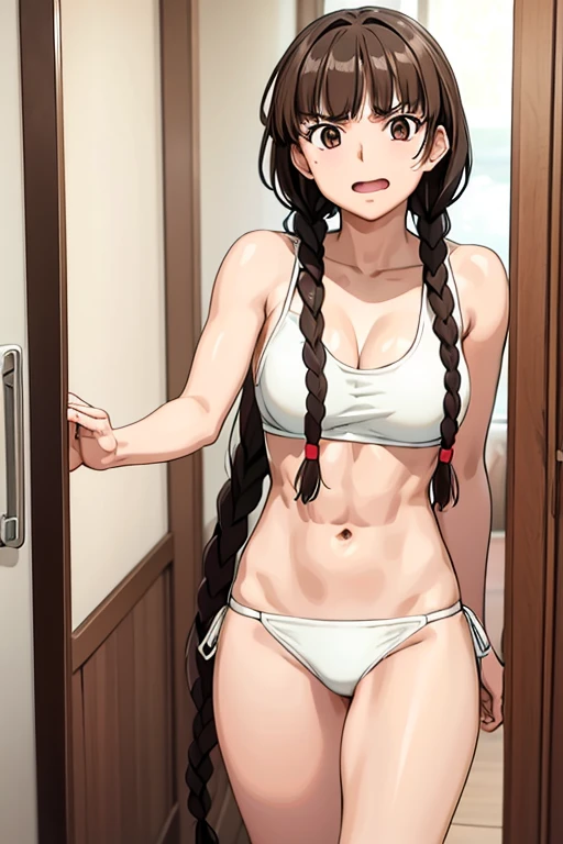 Cute mommy, mature women, take off the clothes,realistic skin,perfect ,black hair, long hair, (hair over one eye:1.4), messy hair, hair between eyes, chubby,plump,fat,dense pubic hair, extreme pubic hair, Sexy lips, pucker lips,cute shy blush on