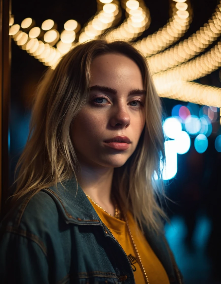 cinematic photo professional close-up portrait photography of the face of a beautiful (((ohwx woman))) at Vestibule during Night, Nikon Z9   . 35mm photograph, film, bokeh, professional, 4k, highly detailed, nude