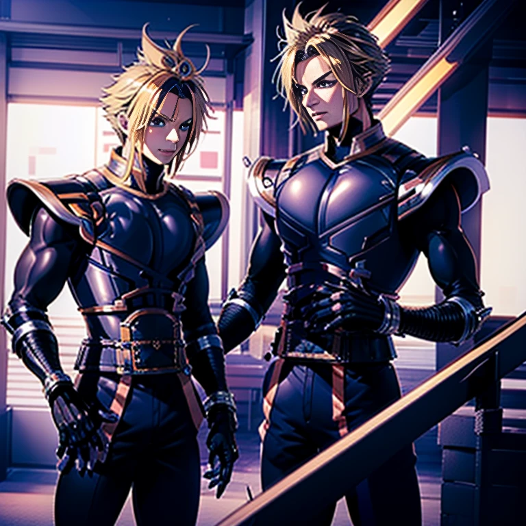 (  very detailed CG), (  best quality ), (  very detailed CG), (  best quality ), (Cloud Strife ), (Overall view)  Kamen Rider, Beautiful and attractive young man,  toned muscles, Large breasts, 