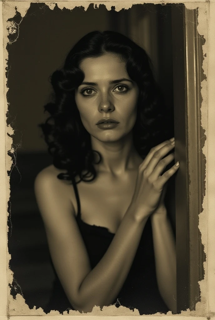 Vintage photography,  damaged edges . series. 1941 ,  Third Reich prostitute works