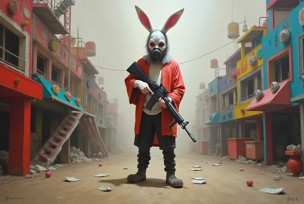 Bugs Bunny bandit armed with Ak 47
