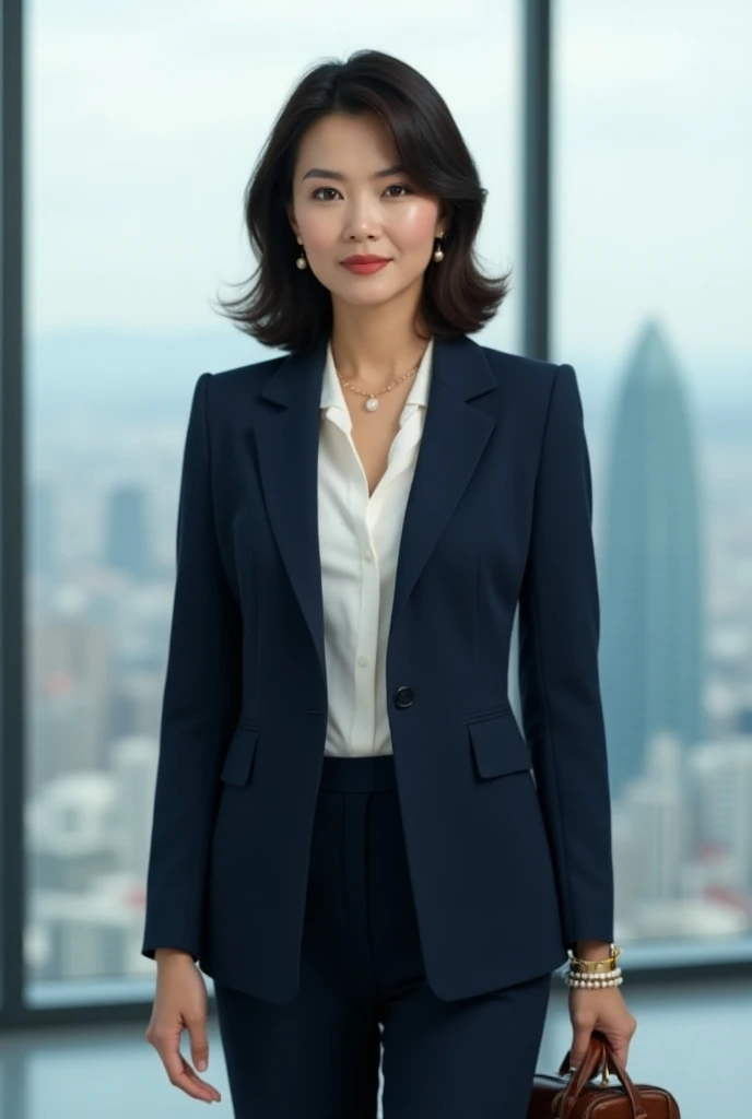 (Photorealistic quality, Fidelity 1.9, Ultra high precision CG unified 8K wallpaper)、(Authentic skin texture:1.1),slender physique、(top-quality、超A high resolution、masterpiece、Photorealsitic:1.4)、 up looking_in_viewer,,Wearing a black business suit,Black Blazer、(A smile:0.5), ((Very cute Japanese office lady lifts up her skirt and shows her panties ))、(up skirt:1.3)、(tucking up the skirt:1.3)、Angle of view from below:1.4、pantie shot、pantyhose
