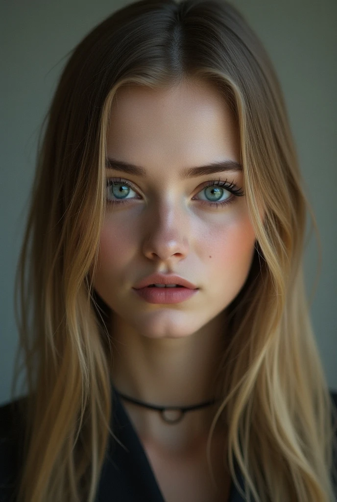 Oung 22 years old russian woman, high cheekbones, mysterious gaze ...