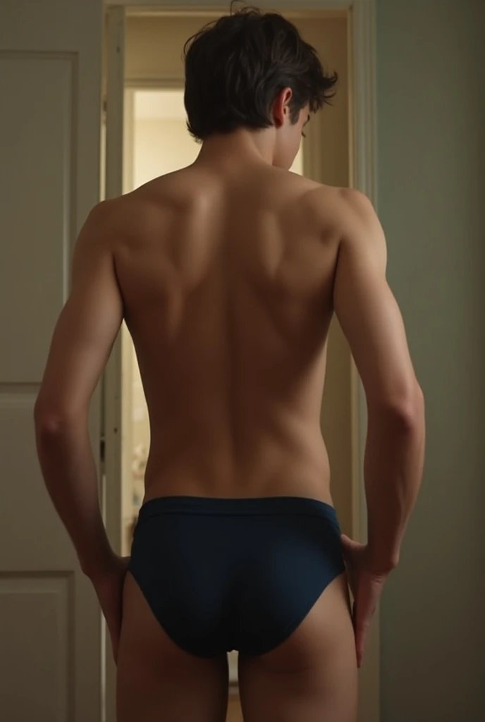 Tom Holland in a jock strap with a nice butt