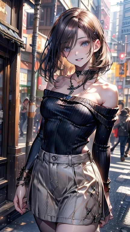 Dynamic poses, ultra detail, small breast, top quality, masterpiece,detail face, top quality, jewellery, elegant, blush, navel, six pack, body goals:1.5, hair ornament, full body shot, 1female，（Very detailed CG unity 8K wallpaper），best qualtiy，cinematic lighting，beatiful detailed eyes，Bright pupil，Redlip（Very fine and beautiful），（Beautiful and detailed eye description），ultra - detailed，masterpiece，）, exposed cleavage, tight skirt, stocking:1.5, handsock:1.2, multiple views