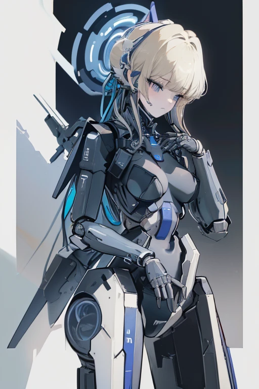 (masterpiece),(Highest quality),(Super detailed),(Best illustrations),(Best Shadow),(Absurd),(Detailed Background),(so beautiful), 16K, 8K, 4K,(Best Shadow),robotization,woman ,big bust,Robot Joint ,Metal skin,Black robot Suit,long hair,a black robot suit that covers the whole body,robot hand,cyber bodysuit,mecha head,(Detailed hands and fingers:1.2),Ball joint robot body,doll joint,beautiful face,beautiful robot girl,robotic eye,robotic hands,(no more human skin),android girl,cyborg girl,F cup, sexy body,(machine made joints:1.2),(machanical limbs:1.1),(blood vessels connected to tubes),(mechanical vertebra attaching to back),(mechanical cervial attaching to neck),no messy picture style,no emotion,Rosetta [Punishing Gray Raven],Toki Asuma