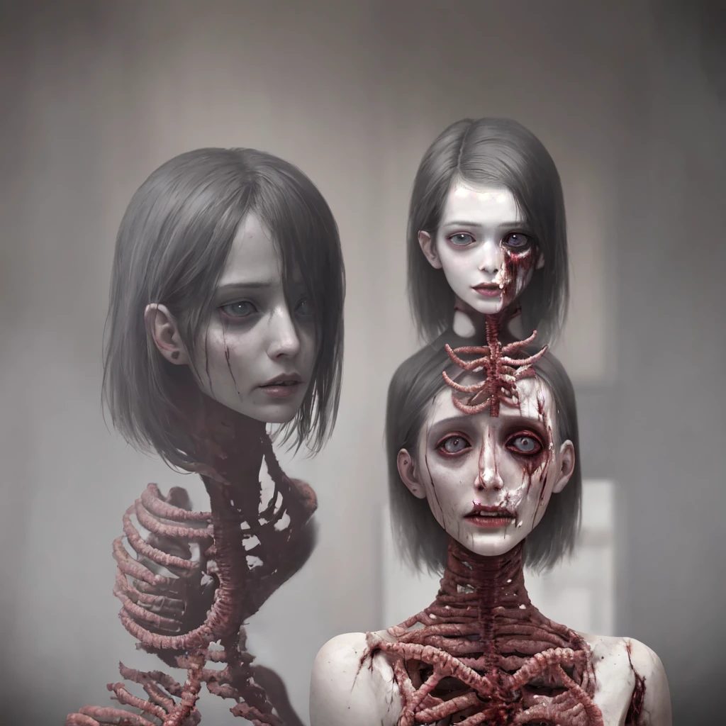 Loab... image of a woman with a mirror and a mirror with a face on it, hyperrealistic nightmare scene, weird, body - horror, body-horror, creepy surrealism, creepy, s come to life, gory, horror, computer made out of human flesh, photorealistic, cinematic photography,cinematic portrait, cinematic lighting,portrait photography,Ultra realistic, ultra detailed