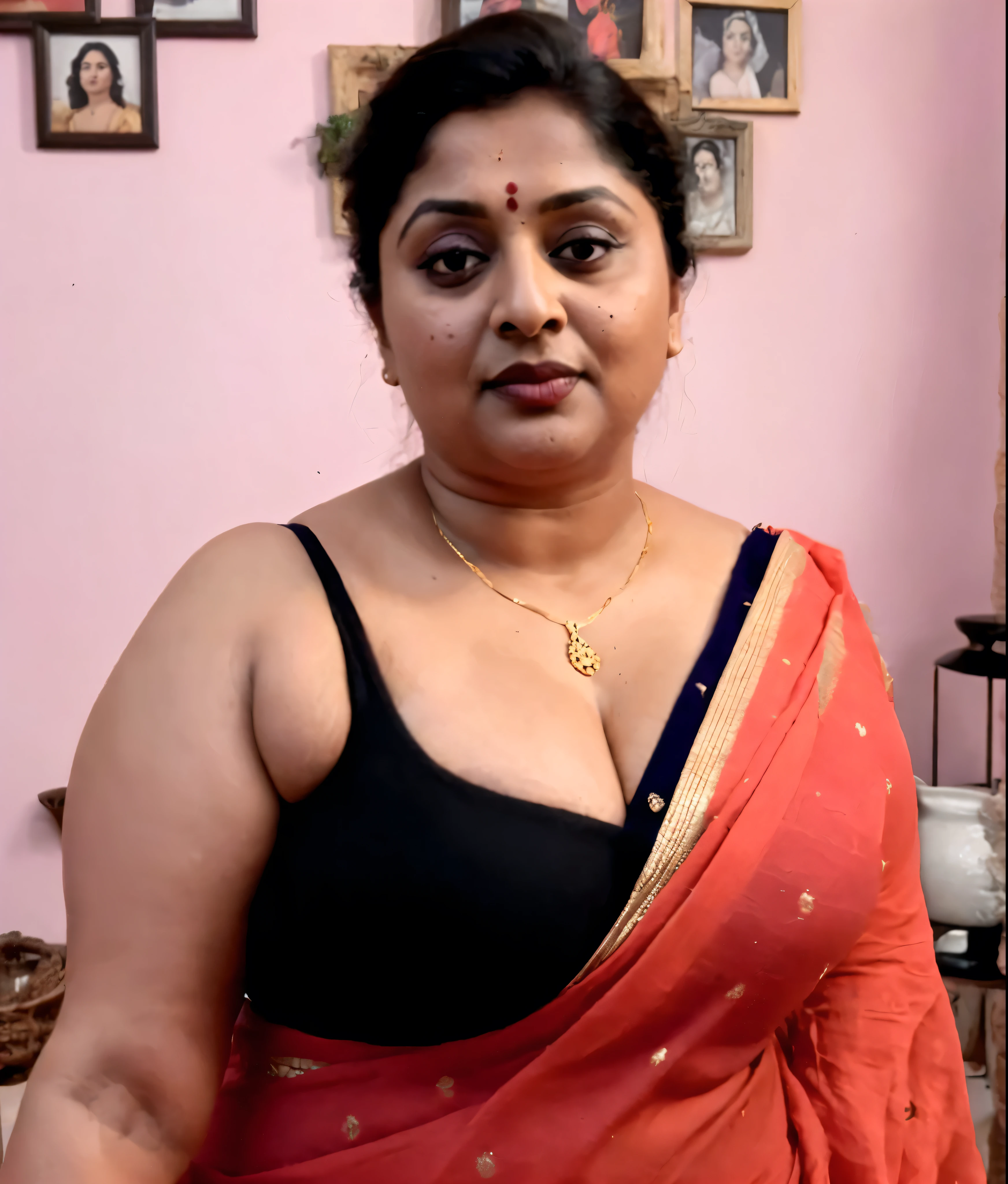 Beautiful Indian milf woman, desi indian bhabhi, desi indian aunty, mallu aunty, sugarmommy, sexy lonely aunty, sensuality appealing figure, erotic fantasy, lonely Indian housewife, stepmommy , 50 years old woman, thick and heavy figure, curvy figure, rough skin, slight age spots, As she ages, her body fat percentage increased, leading to a thicker and heavier figure now, The excess weight tends to the hips and thighs, Her breasts had become less full and elastic, leading to sagging, enchantress,