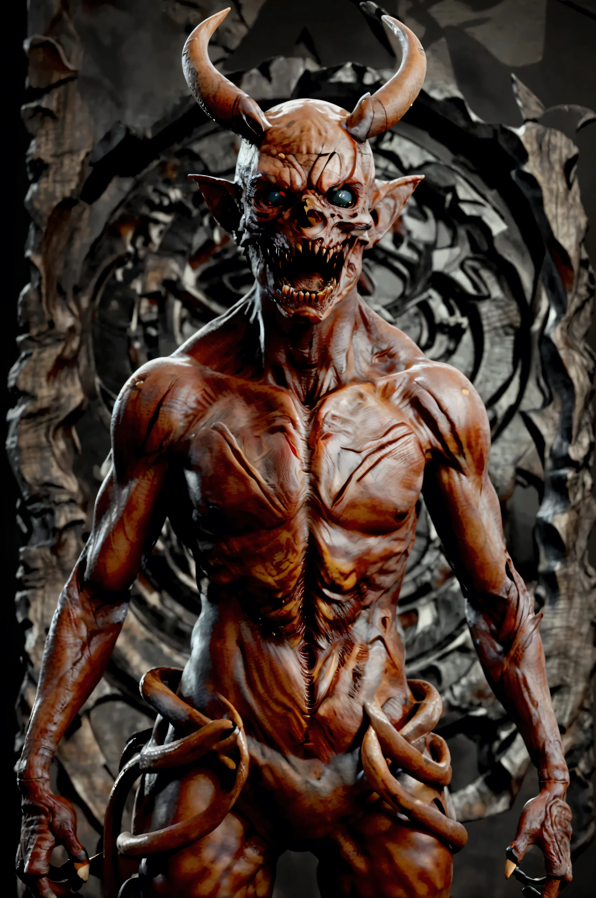 tachi-e, UHD, retina, masterpiece, anatomically correct, textured skin, super detail, high details, high quality, monster 