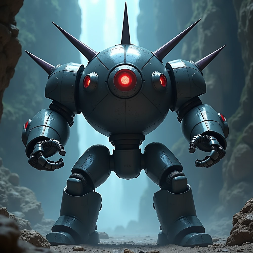 This mecha appeared in "The Incredibles," released in the U.S. in 2004. It is an Omnidroid manufactured by Syndrome for the purpose of eliminating heroes. It has a spherical steel body and five extendable arms with spikes radiating from the center.