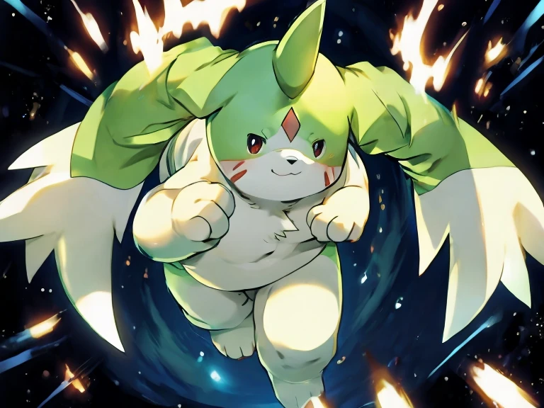 Gargomon、In anime style、High image quality、high quality、Dynamically、whole body