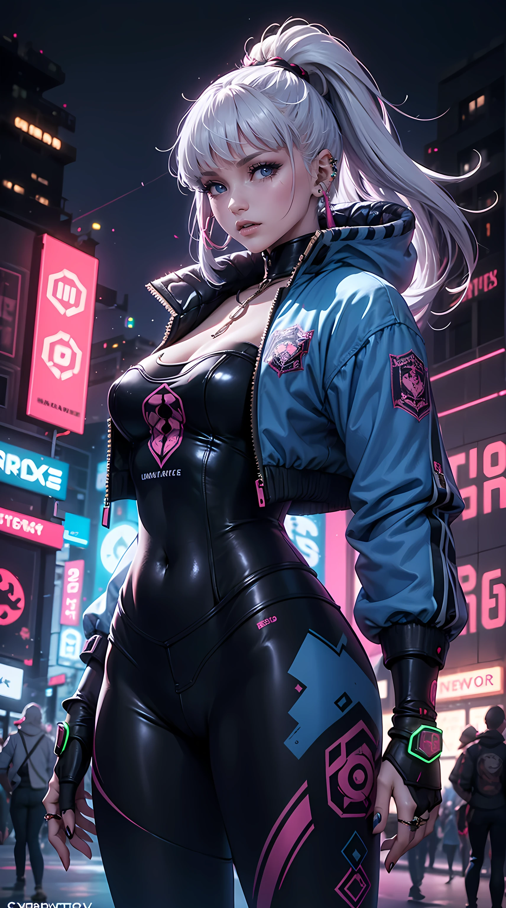 Experience futuristic allure as Barbie embraces the cyberpunk subculture, adorned with neon colors and enhanced accessories. In a vibrant and dynamic cityscape, Symbolizes cybernetic fashion and urban talent.