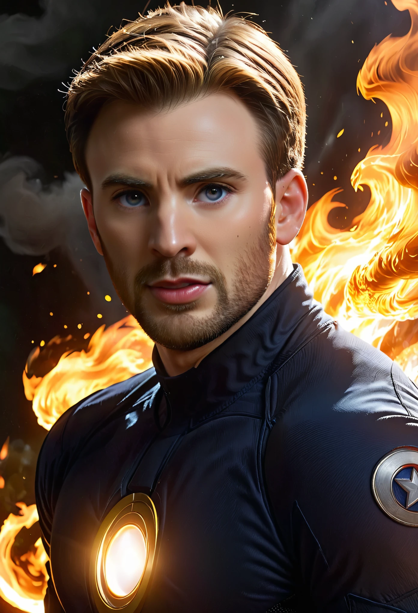 Chris Evans as Johnny Storm / Tocha Humana do quarteto fantastico